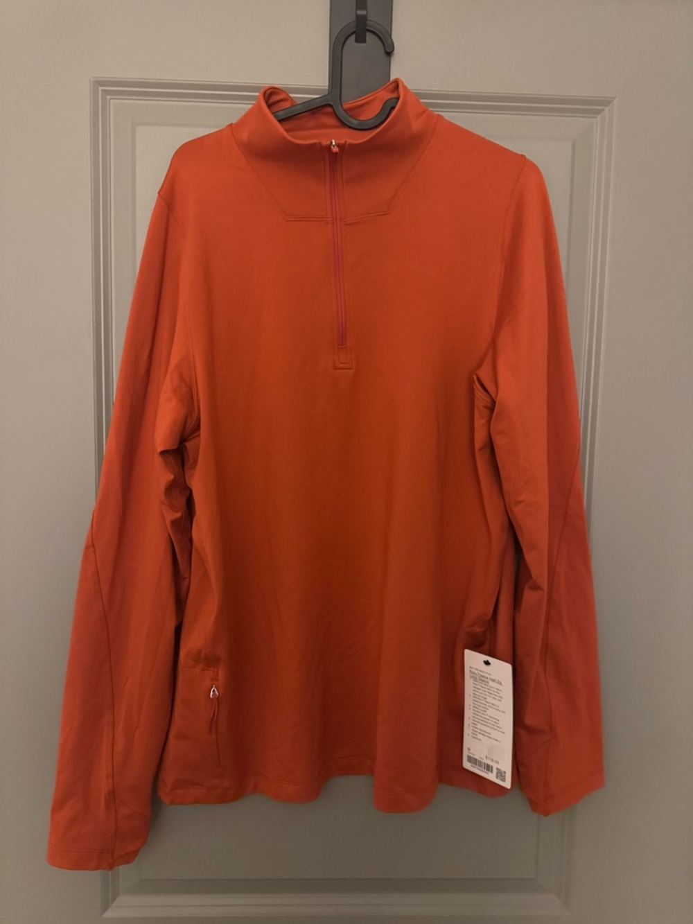Lululemon Rulu Fleece Half Zip Long Sleeve Daredevil Orange NWT Mens Medium
